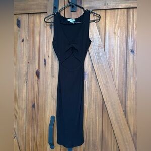 Like New Revamped Black Dress with cutout. Flattering!!